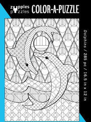 Load image into Gallery viewer, Color-A-Puzzle - Dolphins