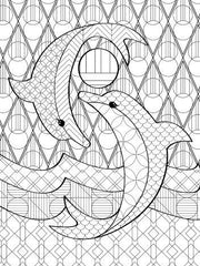 Load image into Gallery viewer, Color-A-Puzzle - Dolphins