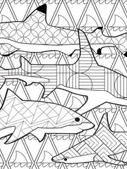 Load image into Gallery viewer, Color-A-Puzzle - Sharks