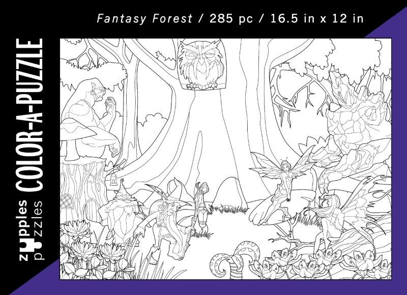 Color-A-Puzzle - Fantasy Forest