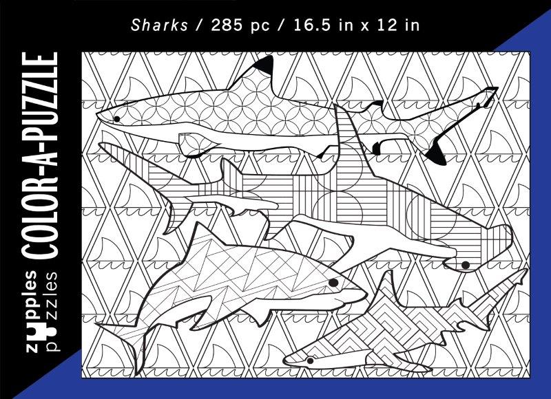 Color-A-Puzzle - Sharks