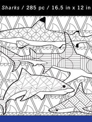 Load image into Gallery viewer, Color-A-Puzzle - Sharks
